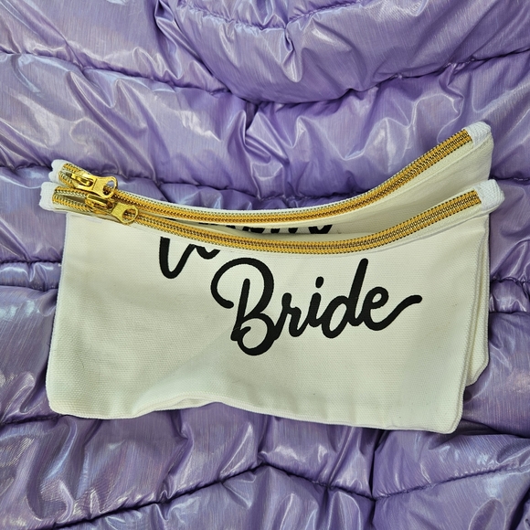 NWT!!! 2 Pack Team Bride Makeup Bags - Picture 3 of 3